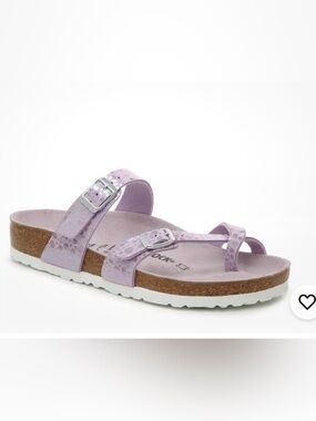 NEW Birkenstock Mayari Birko-Flor Metallic Stones Lilac Sandals 37 6.5